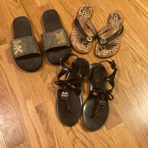 Micheal kors, Tory Burch, and coach sandals